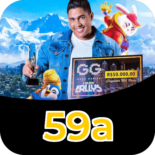 Interface do aplicativo 59a mostrando jogos disponíveis no iOS e Android
